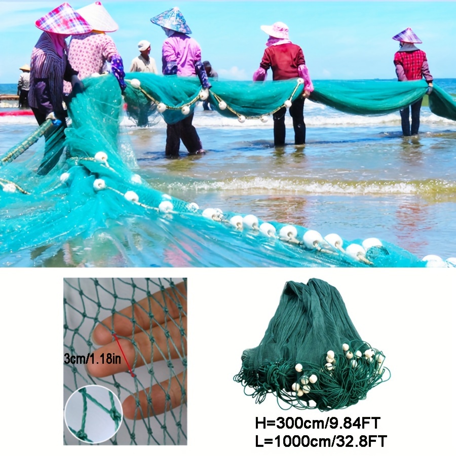 Red de arrastre de nailon hecho a mano duradero para estanque de peces Red  de pesca de redes de arrastre de pesca de redes de arrastre de playa de