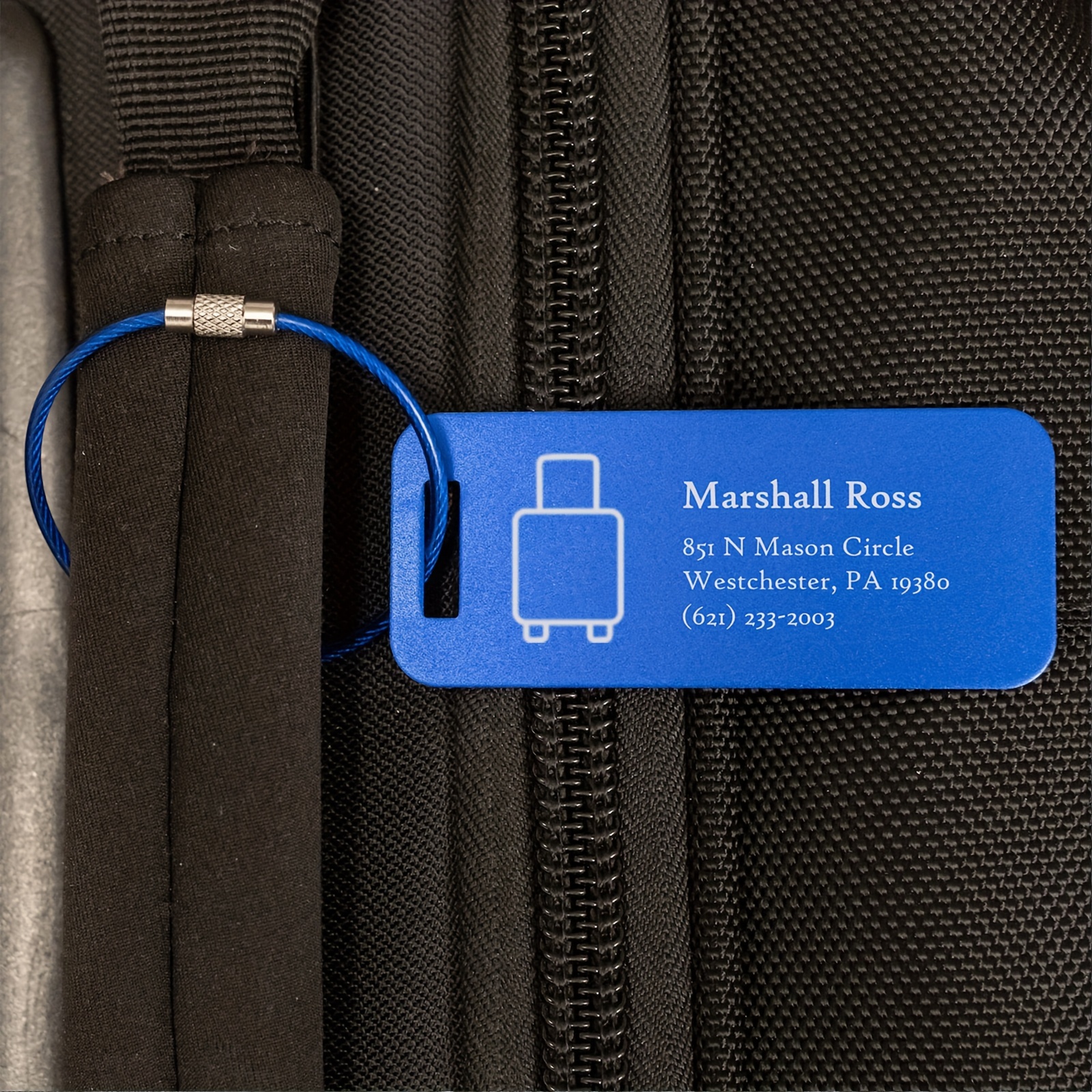 TEMU Personalized Metal Luggage Tag,customized Luggage Tags,customized Metal Keyring,- Travel Gift, Bag Id, Suitcase Tag, Backpack Tag,customized