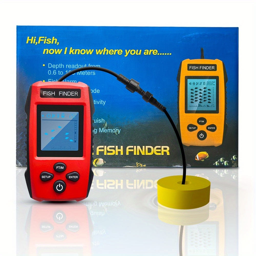 Portable Sonar Fish Finder With 45 Degree Sonar Coverage Depth Sounder  Alarm Sensor For Fishing In Lakes And Seas - Sports & Outdoors - Temu