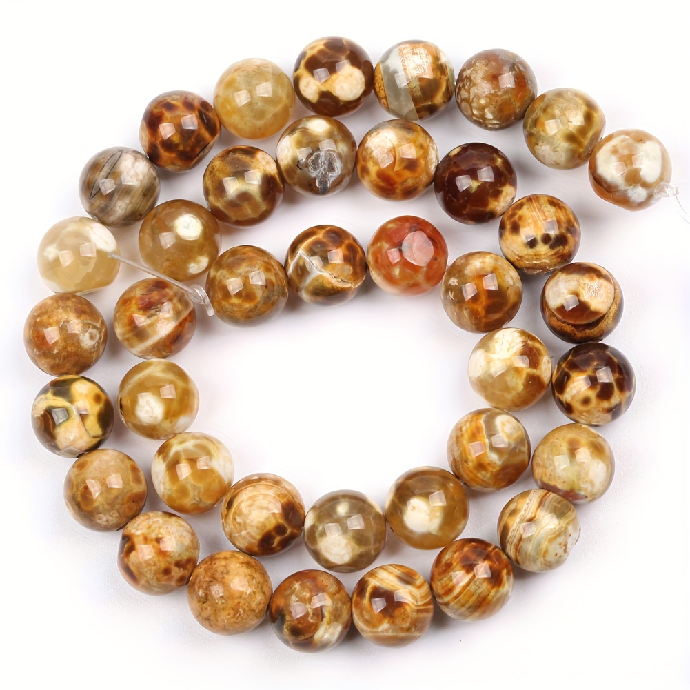 6/8/10mm Natural Agate Stone Beads Round Loose Beads For Jewelry Making Necklace Bracelet Earring Additions