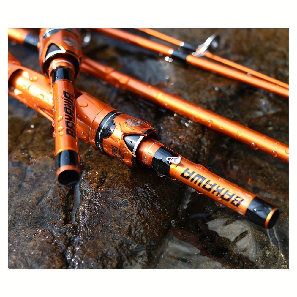 4-Section Fishing Rod, Fiberglass Spinning/Casting Rod, EVA Handle And  ABS Reel Holder, Bass Fishing Rod, Carp Fishing Rod, Travel Fishing Rod