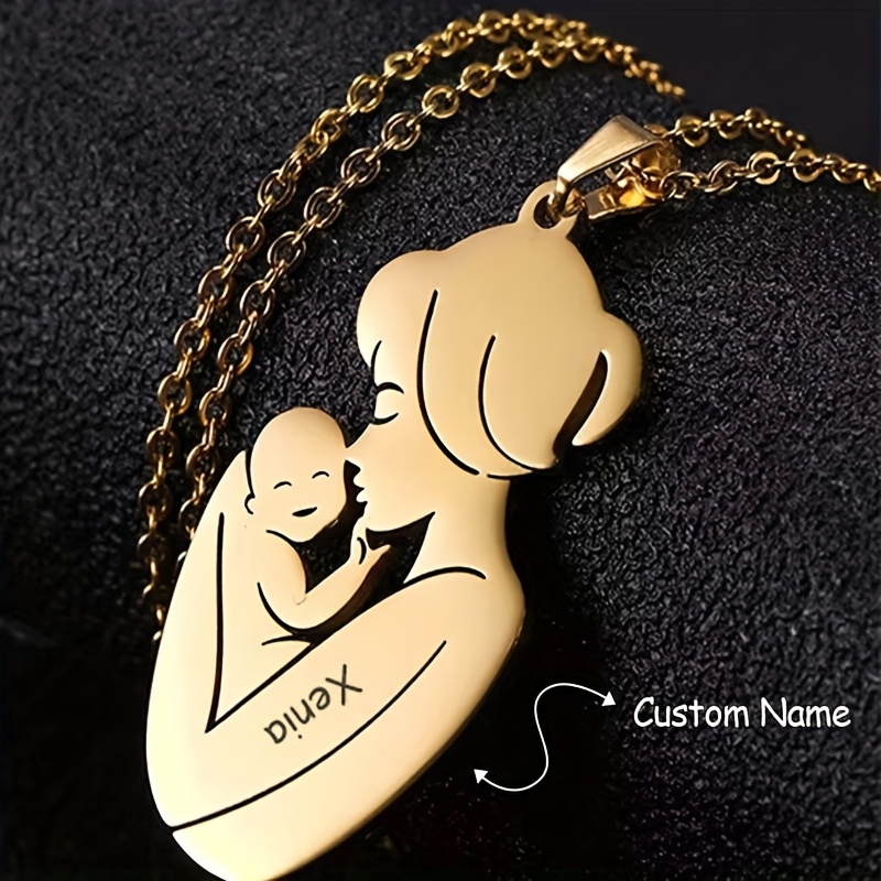 thumbnail image 2 of Stainless Steel Ring Necklace – Mom And Daughter / Son – I Love You – Family Jewelry 2 of 6