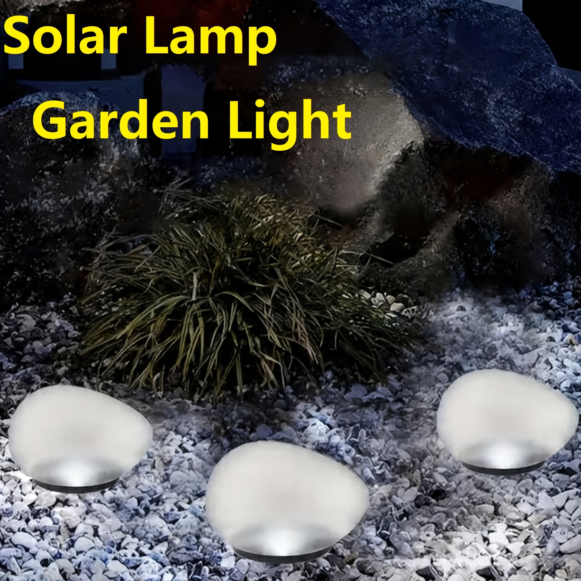   solar mini pebble lights egg shaped pathway lighting outdoor lights   garden walkways pool landscape 3pack or 2pack easter gift