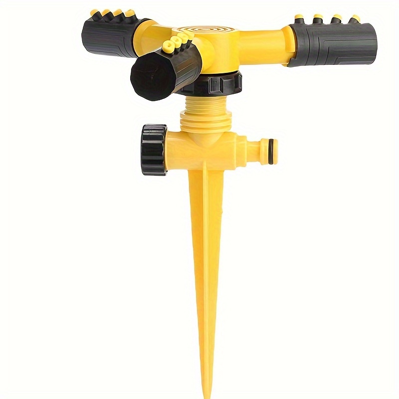 

1pc 360-degree Automatic Rotating Sprinkler - Efficient Irrigation Tool For Even Lawn & Garden Coverage, Fit