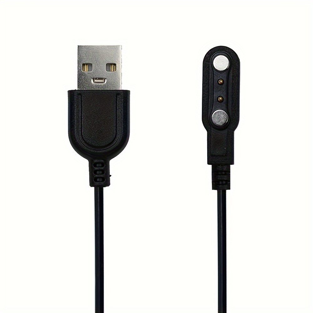 2pcs Magnetic Usb Charging Cable For Smart Watches, 4mm Flat Replacement Cord, Watch Charger