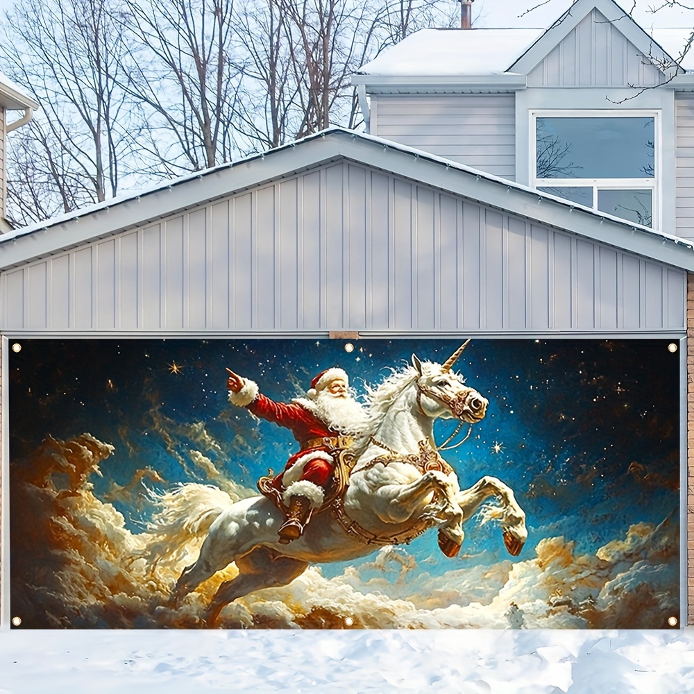 

1pc Christmas And Unicorn Polyester - , , Reusable Decoration For , , 157x71