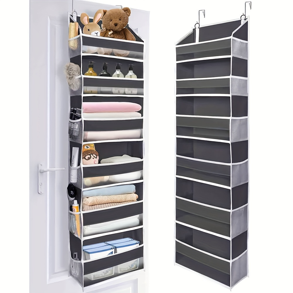

1pc Ulg Over The Door Organizer With 6 Large Pockets 12 Side Pockets, 50lbs Weight Capacity Door Hanging Organizer For Bedroom, Bathroom, Pantry, Nursery Storage