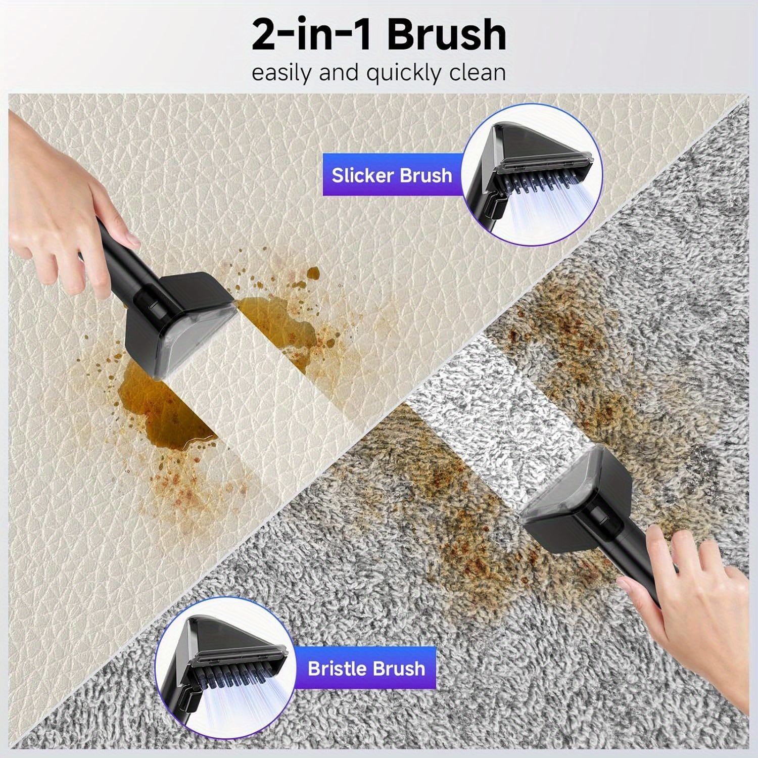35kpa durable upholstery cleaner machine portable carpet upholstery spot cleaner with dual size brush blow and suction   resin body 5 7m length 120v operating voltage Product details 9
