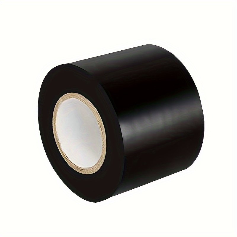 

1 Roll Of High- Pvc Electrical Tape - Waterproof & Flame Retardant Insulation, 30mm X 17.5m, Black With White Fiberglass For Safety In Office & Home