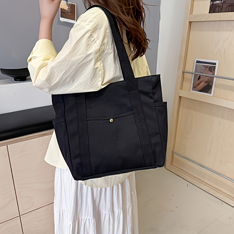 colors large capacity tote bag college style Temu United Kingdom