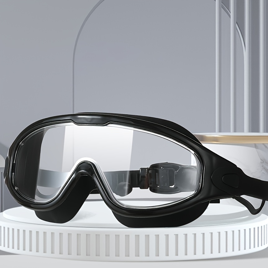 TEMU Large Frame Waterproof And Integrated Earplugs, High Definition Frameless Swimming Goggles, Fashionable Diving Swimming Equipment, A Of Colors