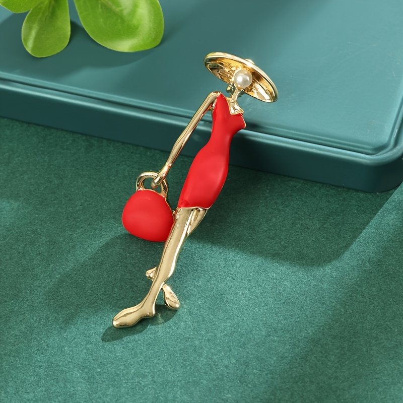 TEMU 1 pieza Broche de estilo europeo y americano, elegante y de moda, alfiler de solapa para bolsos, uso diario para bellezas, regalo para novia,
