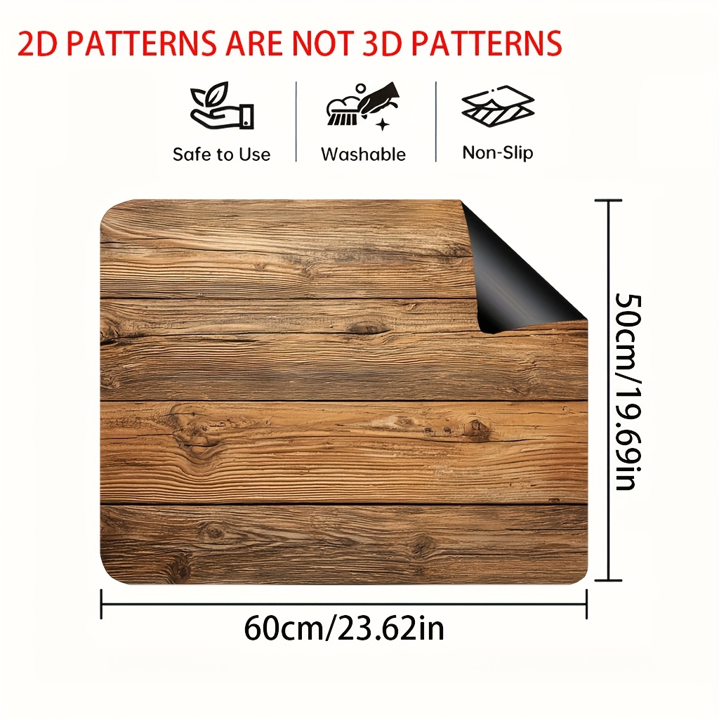 TEMU 1pc Stove Top Protector For & Induction Stoves - Wood Grain Stove Cover, Non-slip Stove Top Mat, Compatible With / Cooktops, Housewarming Gift