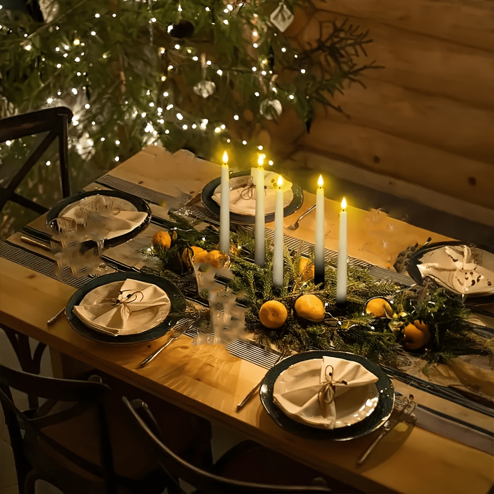 24pcs Beige LED Flameless Candle Lights Set