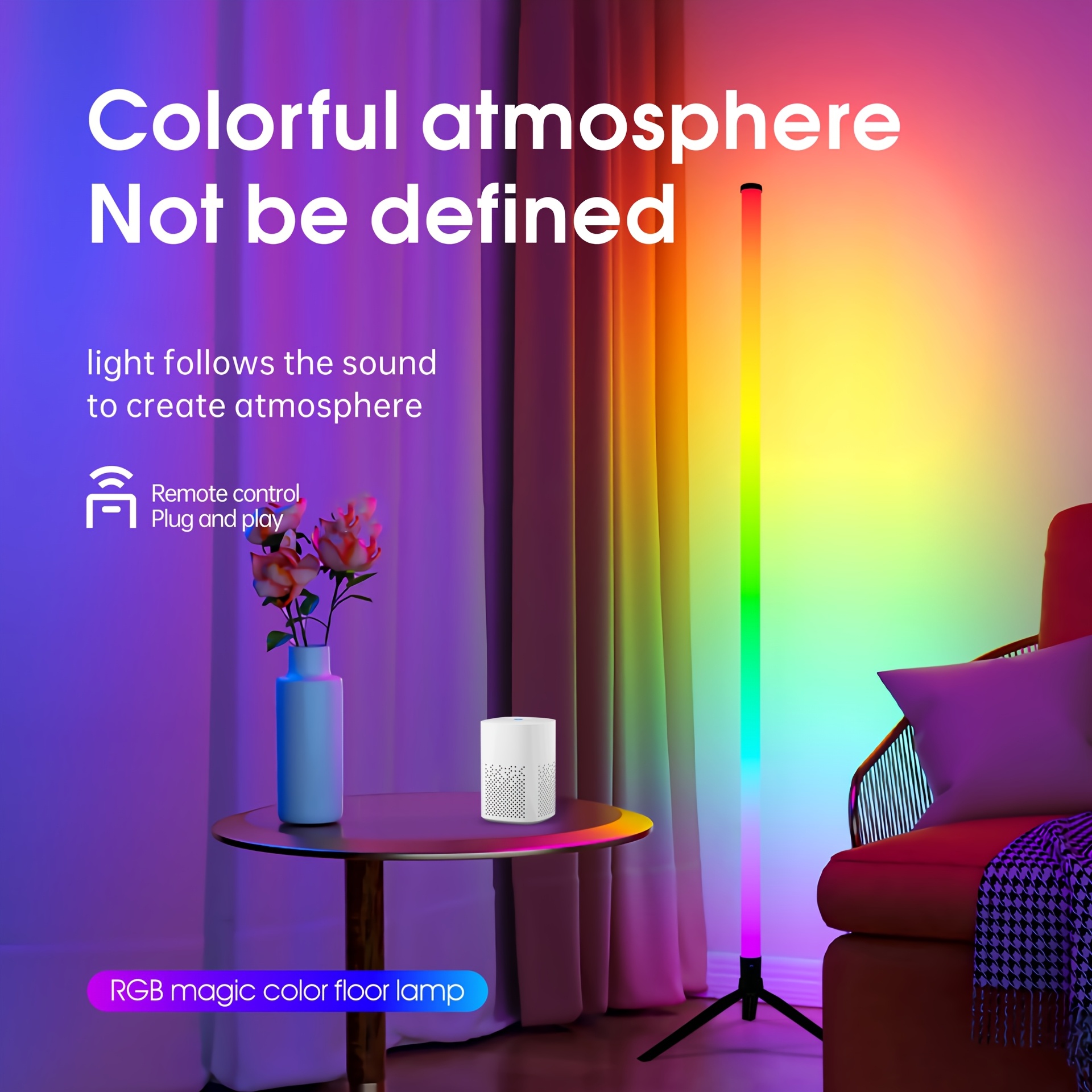 RGB Color Changing LED Corner Light with Remote Control