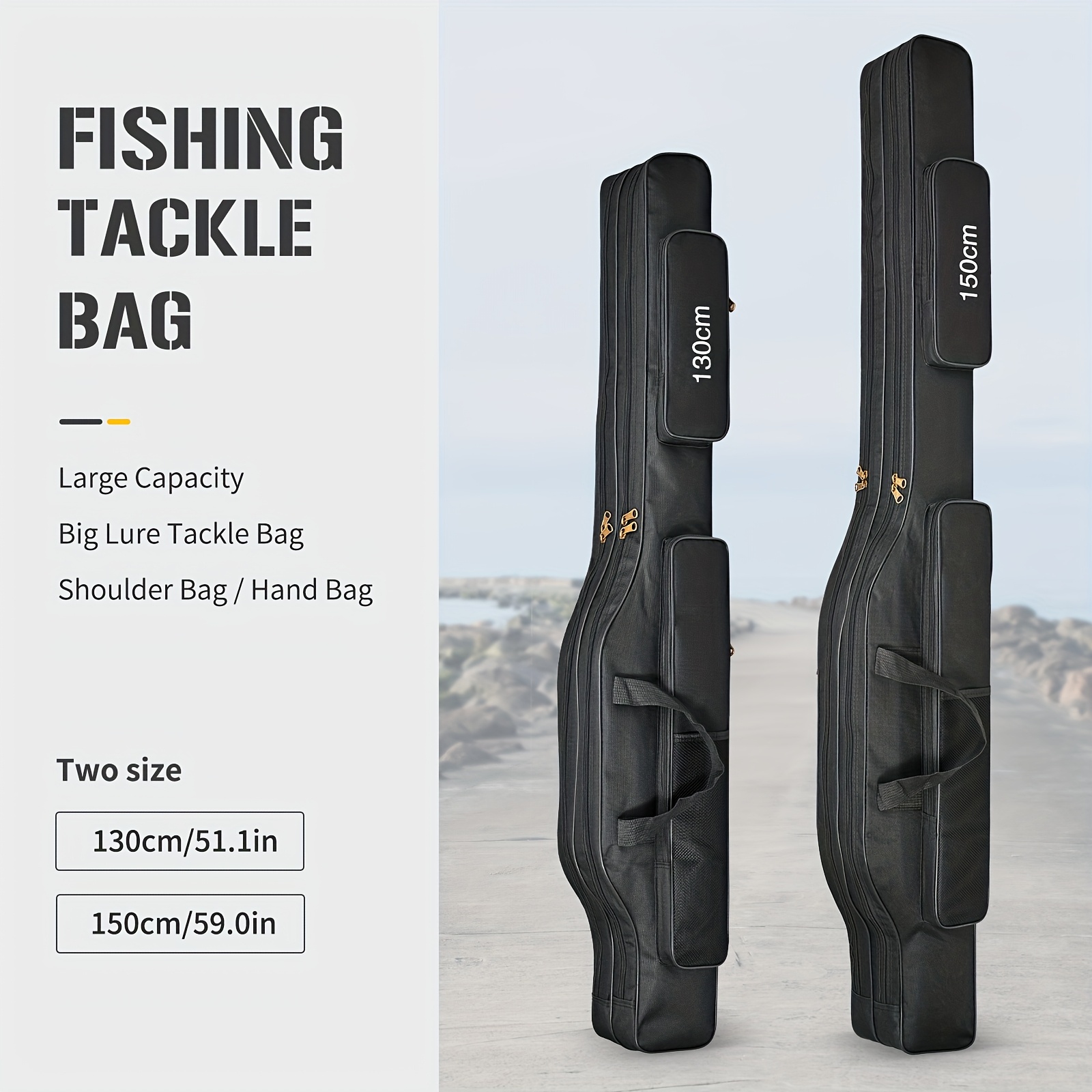 fishing pole travel case sold on Temu Canada
