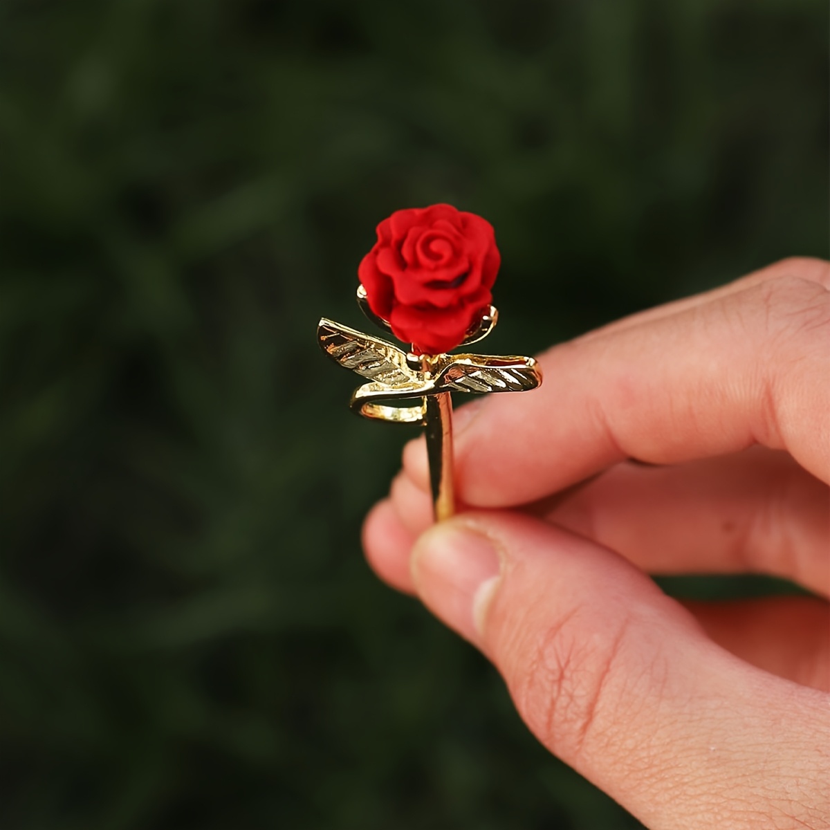 an elegant red rose shaped a wonderful gift