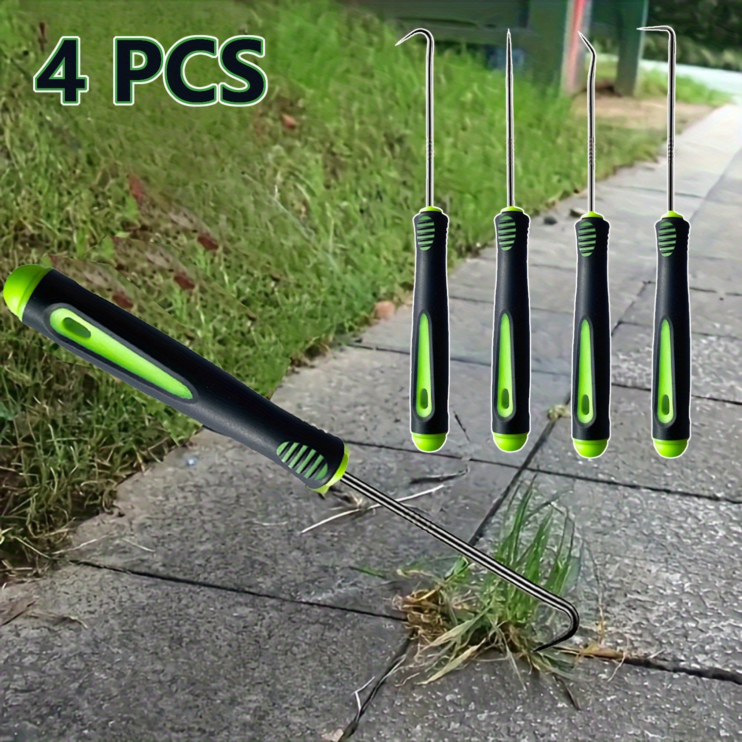 4pcs heavy duty metal   removal tool set ergonomic handles durable steel prongs ideal for garden lawn and moss removal halloween christmas gifts