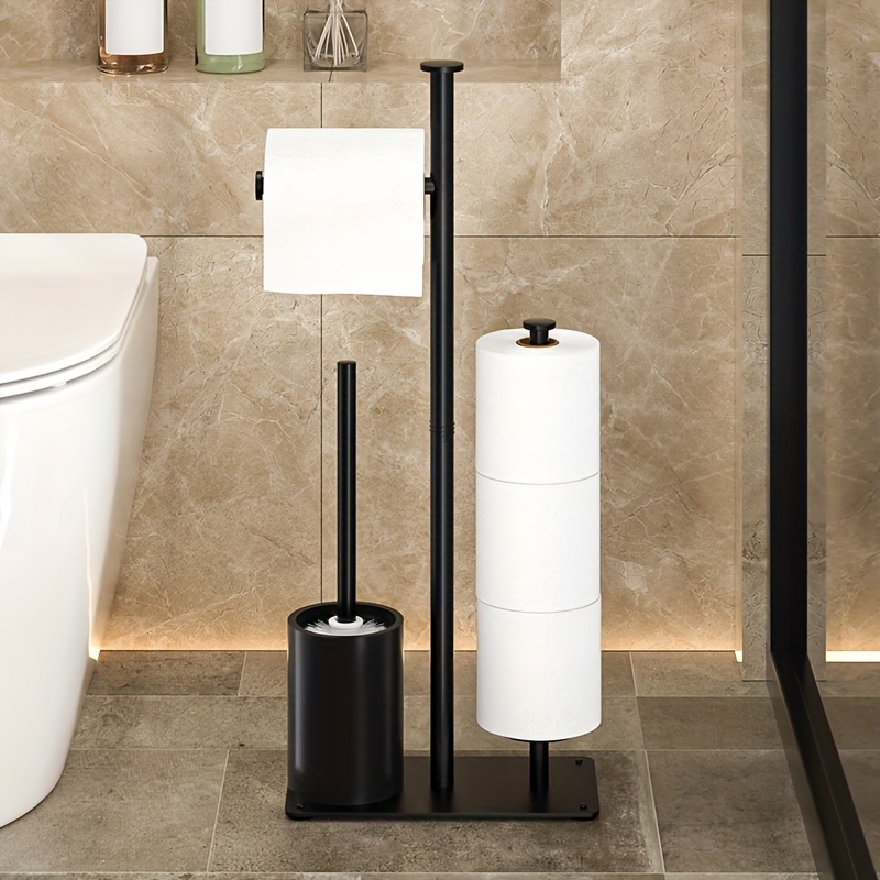 1 Stuks Zwarte Toiletrolhouder Wandmontage Nagel Gratis Toiletrolhouder voor Badkamer Wc Accessoires HMM kopen vanaf een prijs van 14