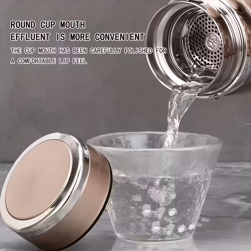 1000ml large capacity insulated cup with leak proof lid carry strap double wall vacuum insulation for hot cold drinks glossy durable lightweight for camping gym travel hiking ideal gift for men women christmas valentines day Product details 3