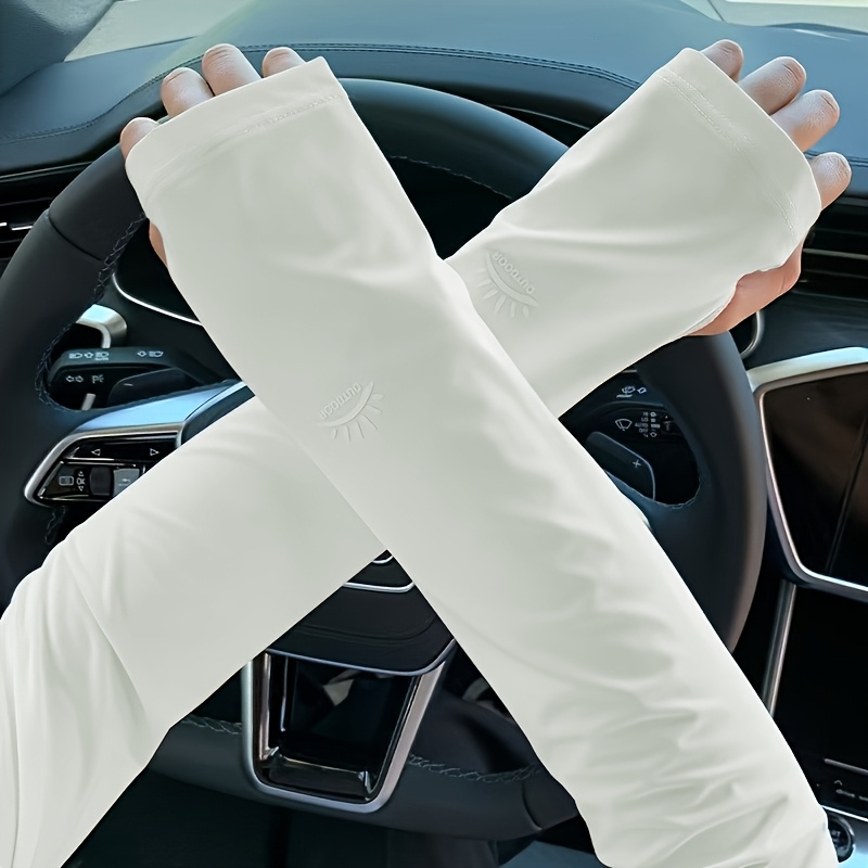TEMU 2pcs Cooling Arm Sleeves, Sun Blocking Sleeves, Unisex Arm Guards, Loose And Breathable, Cool And Comfortable, Suitable For Driving, Cycling,