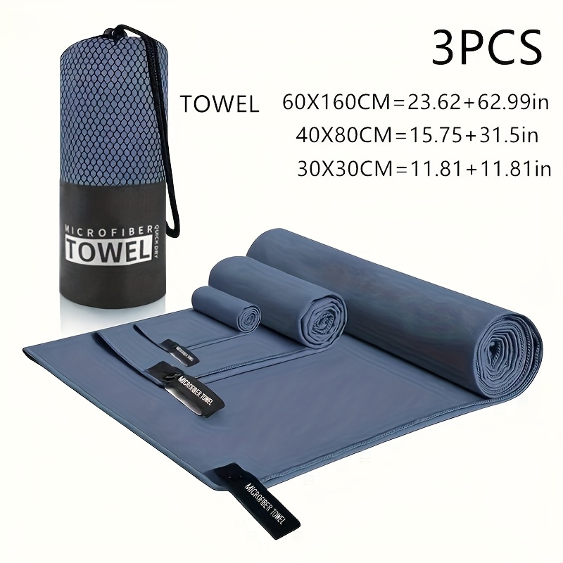 Ultra-Fine Fiber Sports Towel - Super Absorbent, Soft & Light -Friendly, Compact Travel Towel for Swimming, Beach, Gym - Quick-Dry, Hand Wash Only, Modern Design, Perfect for Outdoor Activities, Beach Towel, Sleek Towel Design, Quickdry Fabric