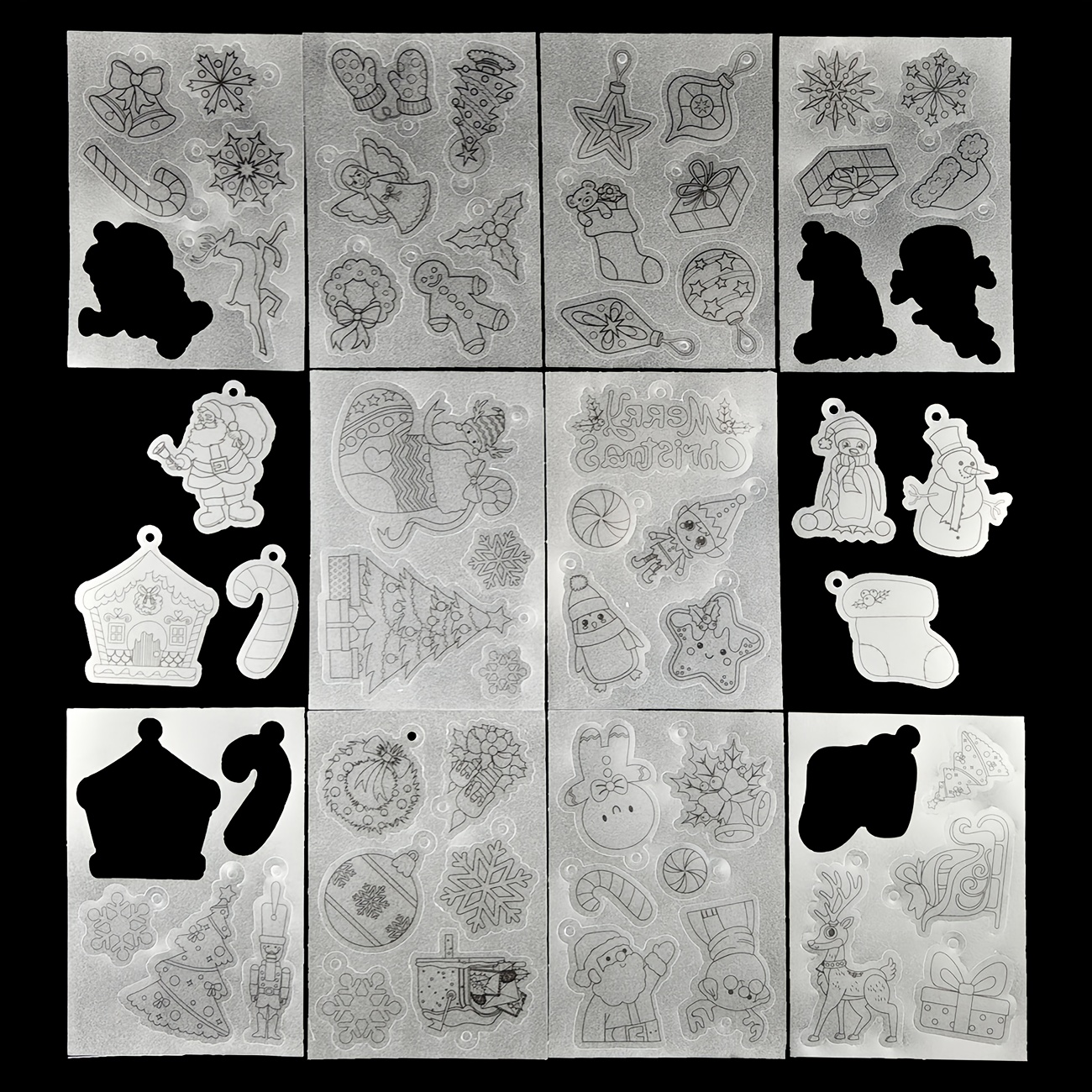 Image of Jewelry Making Kit R0028 Christmas Theme, No Cutting, Drilling, Or Coloring Required, Heat Shrink Sheets, Diy Craft Material Kit, Accessories For Jewelry And Earrings