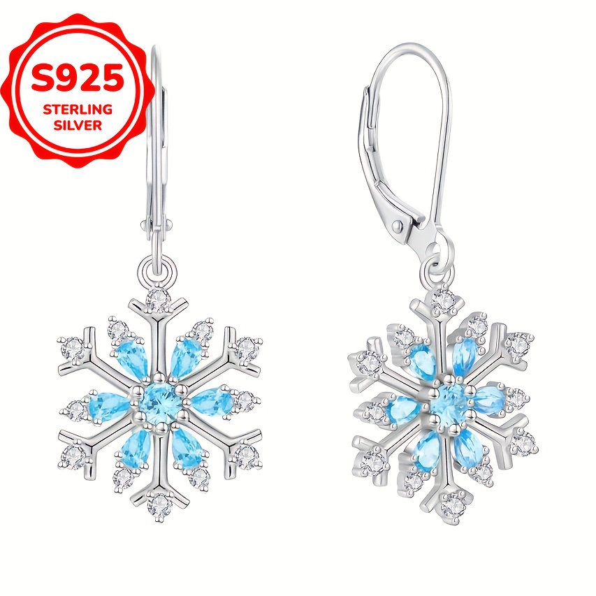 

1 Paire de Boucles d'Oreilles Pendantes en Plaqué Argent avec Design Incrusté de Zirconia Brillant pour Tenues Quotidiennes, Accessoires de Fête et Cadeau pour Elle