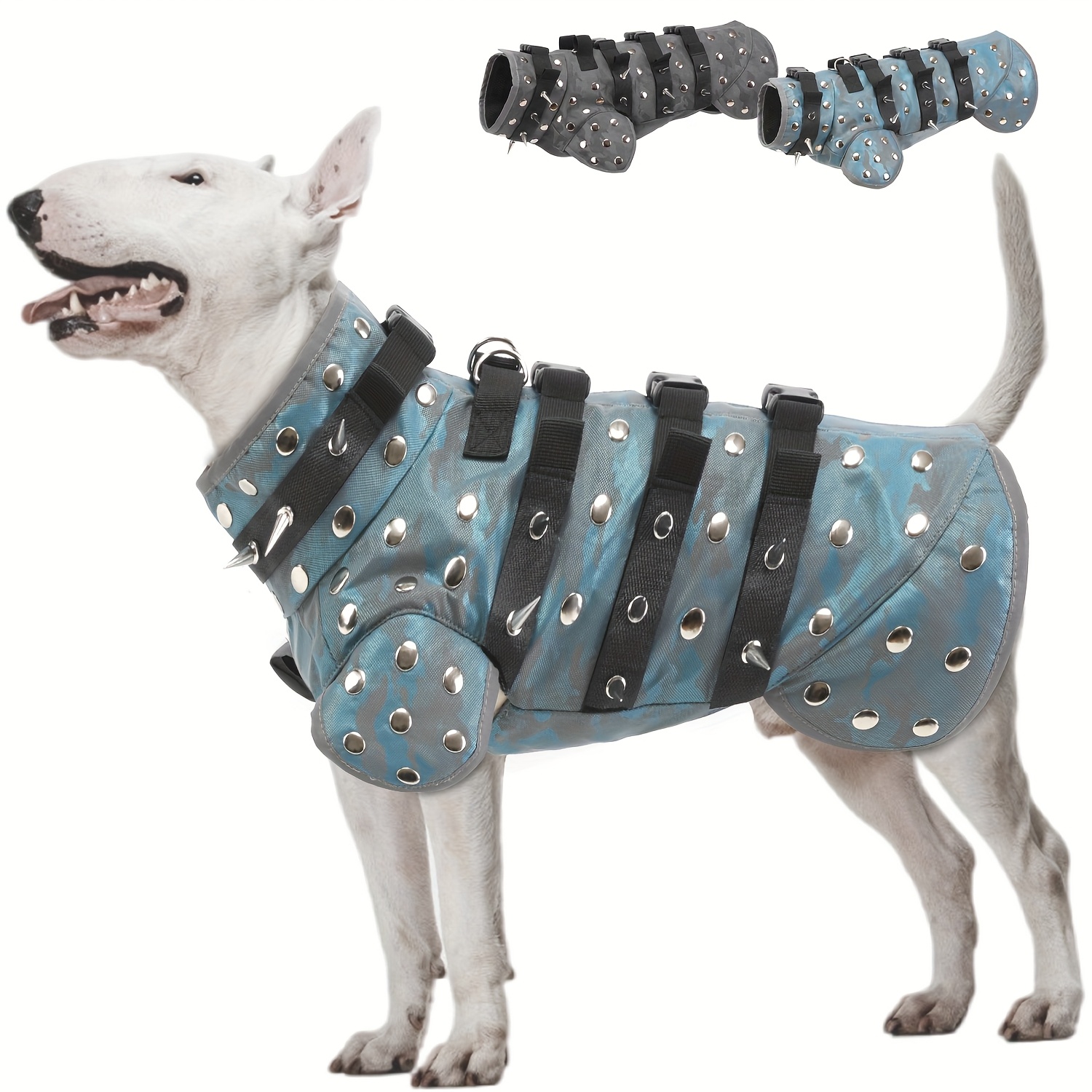Proof Vest Spiked Dog Harness For Protection Adjustable