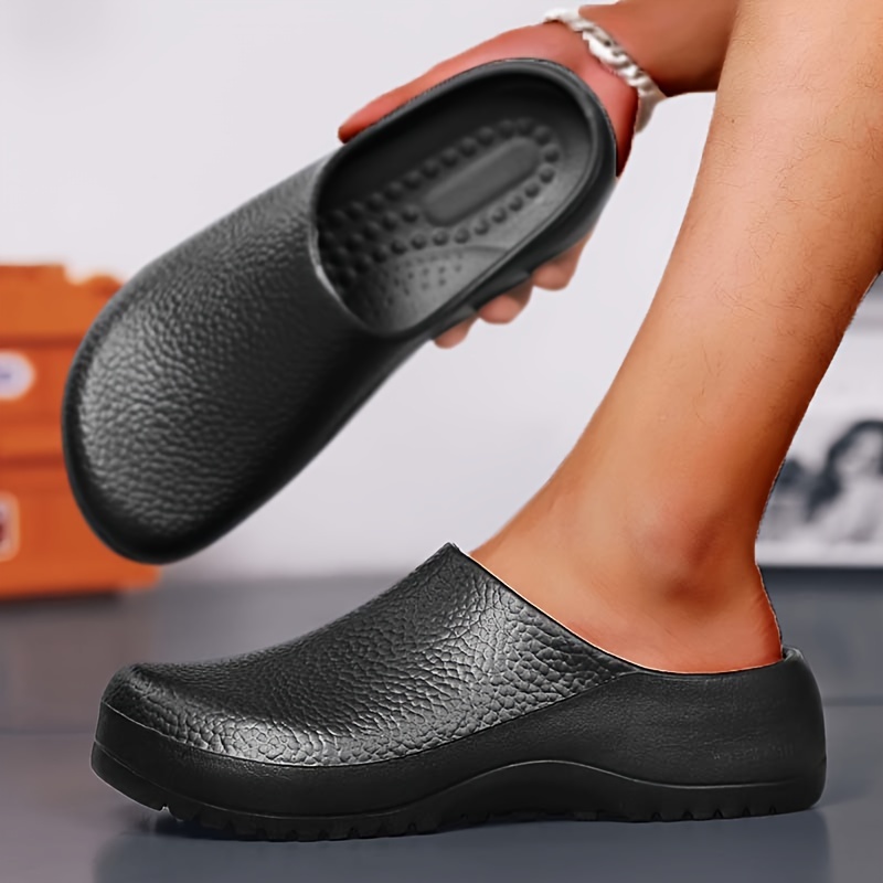 

Unisex Solid Colour Waterproof & Oil Proof Chef Shoes, Comfy Non Slip Durable Eva Kitchen Clogs For Men's & Women's Outdoor Activities