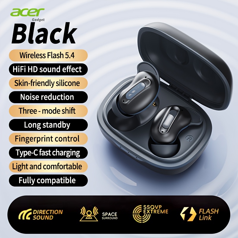 Image of Acer Ohr562 Wireless Headphones In-ear Design Noise Reduction Stereo With Charging Case Mini Compact Portable Suitable For Sports And Running Compatible With Mobile Phones And Tablets