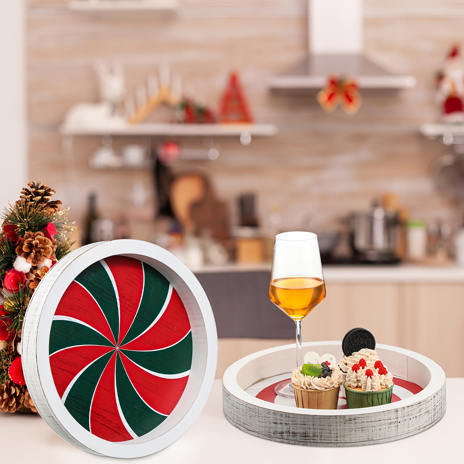 pieces christmas serving trays xmas decorative tray Temu