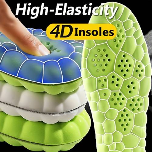 1 pair soft sports insoles pu high stretch shock resistant breathable insoles comfortable for shoes cushion