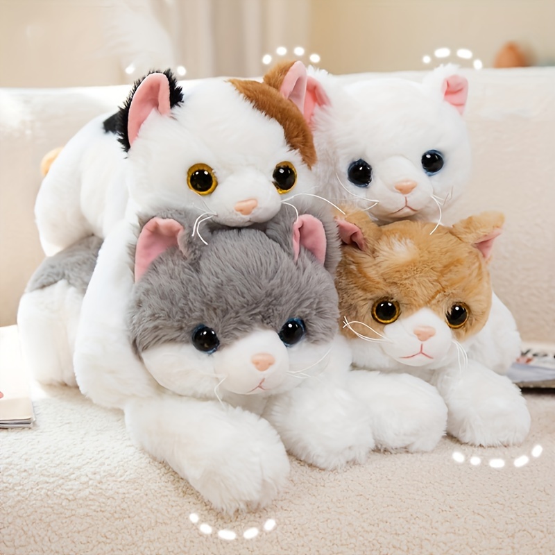 

50cm/19.68in Cute Simulation Cat Stuffed Animal Soft And Realistic British Shorthair Kitten Toy For Comfort & Companionship Cat Plush Toy Companion Sleep Pillow Gift For Easter Birthday Christmas Gift