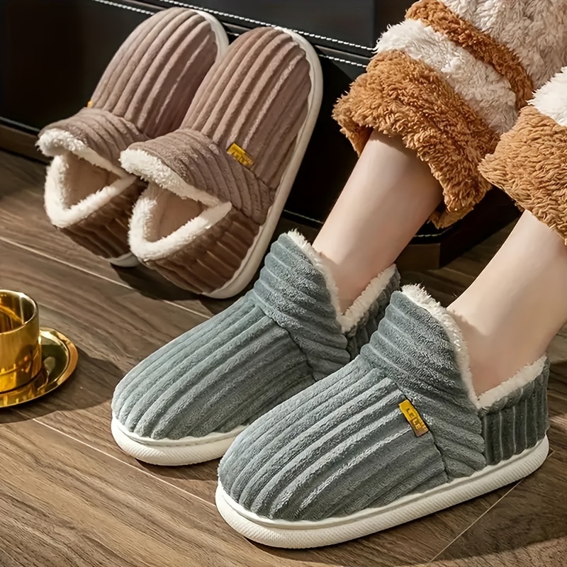 

Cozy Plush Women's Slippers - Casual, Comfortable Indoor Home Shoes With Soft Sole, Hand-washable
