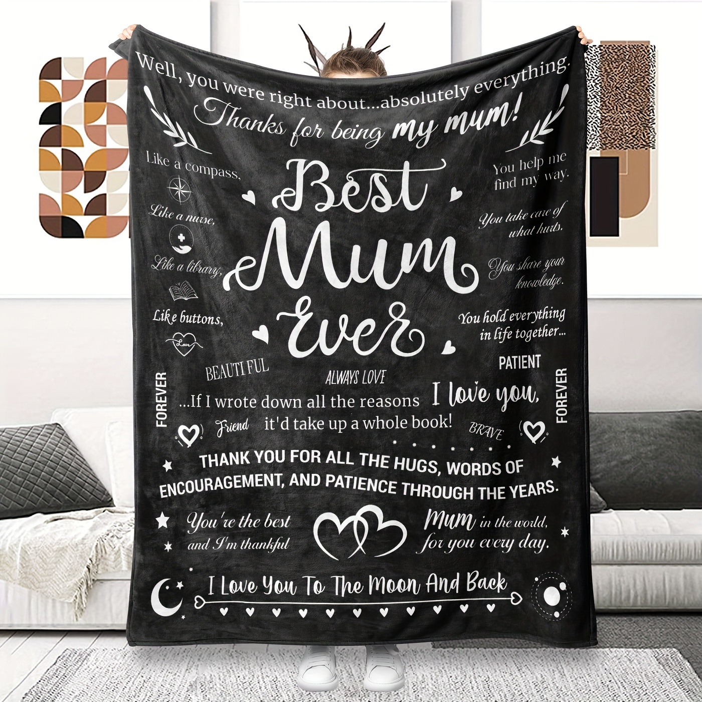 

1pc Gift Blanket For Mom, Super Soft Flannel Blanket, Christmas Day Gift Blanket, Nap Blanket, Air Conditioning Blanket