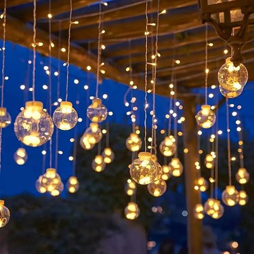 118 11 wishing ball string lights with remote control 2025 new lighting 108 leds 12 wishing balls wall mounted plastic for home party indoor holiday decorations car additions room decor mothers day gifts