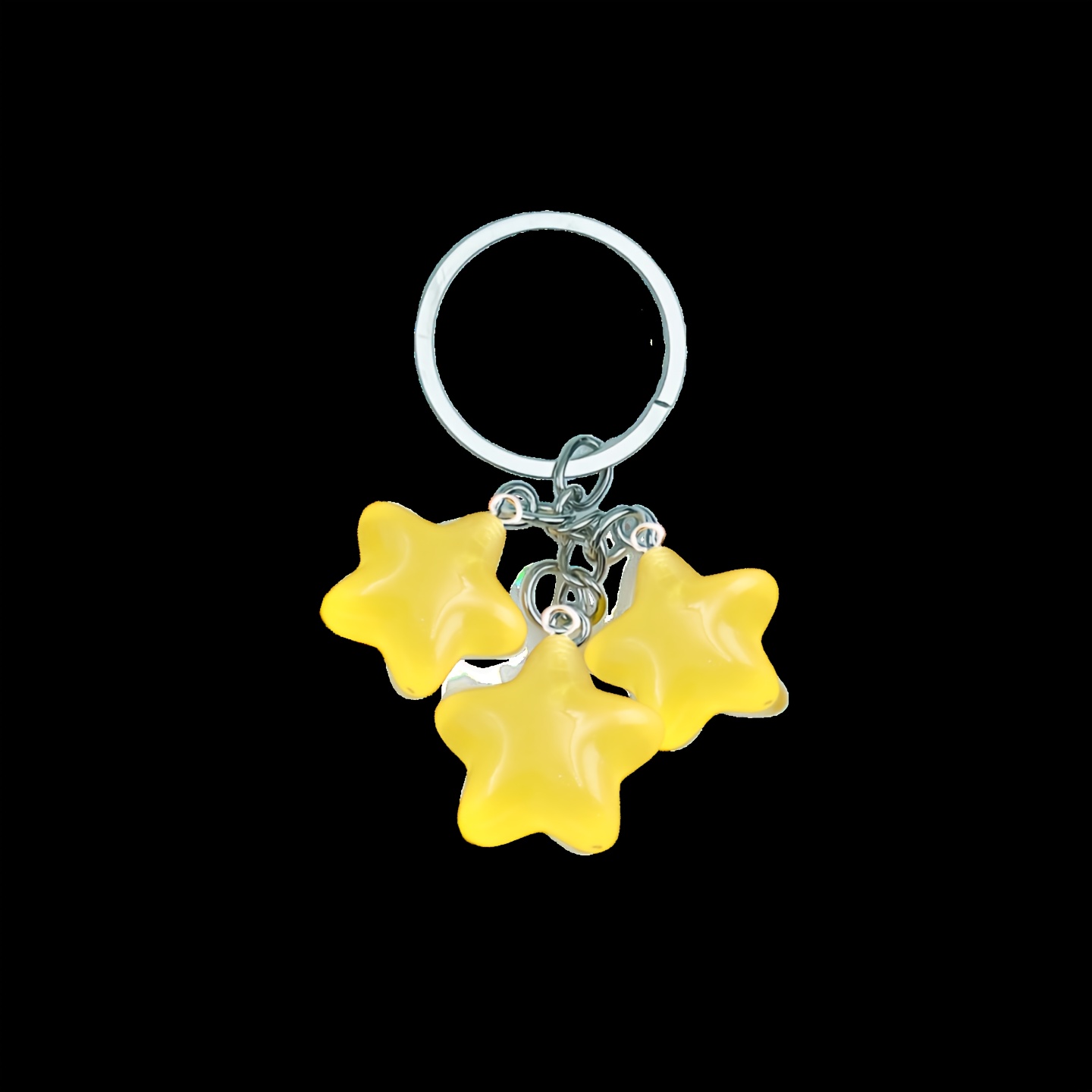 E-shop 1 Leuchtender Stern-Schlüsselanhänger - mit Metallkettenöse, Geburtstagsgeschenk, Rucksackanhänger, Niedliches Himmelsdesign, Minimalistischer