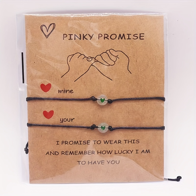 Heart Shaped Luminous Beads Bracelet Adjustable Chain 6 Colors