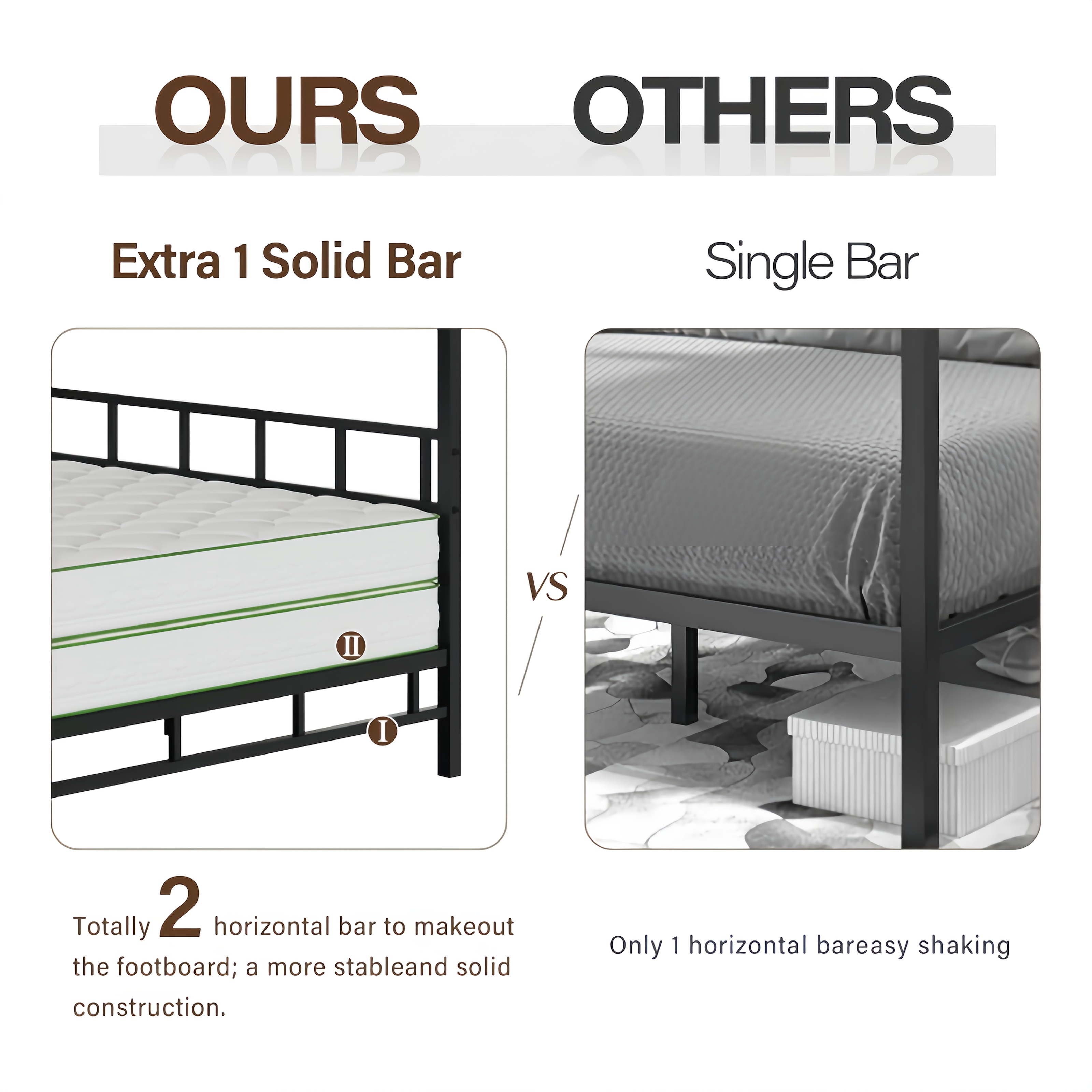 [Queen Canopy Bed Frame] Full Queen Canopy Bed Frame With Headboard And Footboard, Mattress Foundation Platform With Metal Slats Support, No Box Spring Needed, Easy Assembly, Black