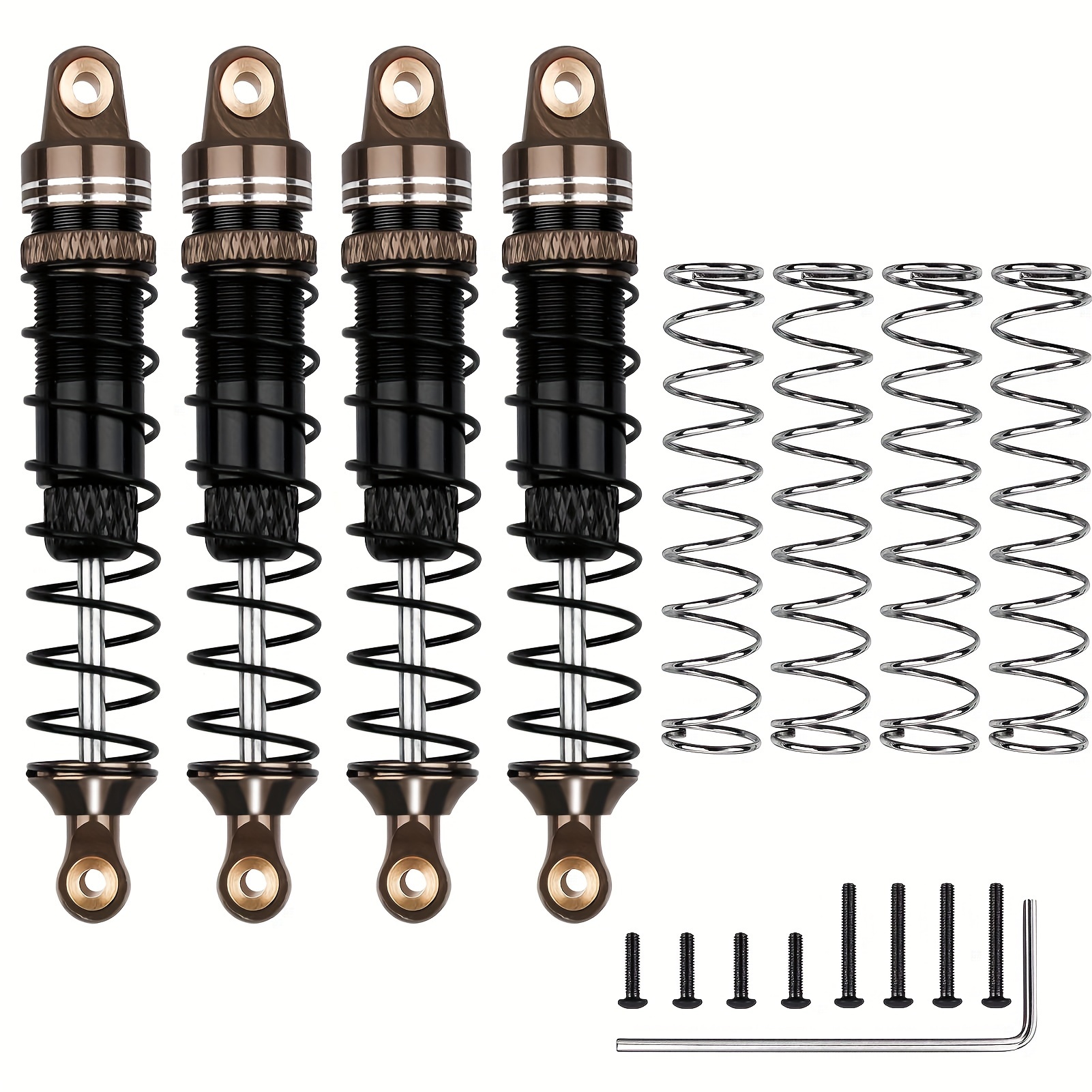 

Hobbypark Aluminum Rc , 59mm Long Travel, Threaded Body Oil , Upgrades For Trx4m Trx4mt 1/18 Rc , Compatible With 9764, Rc Car Accessories Without Battery