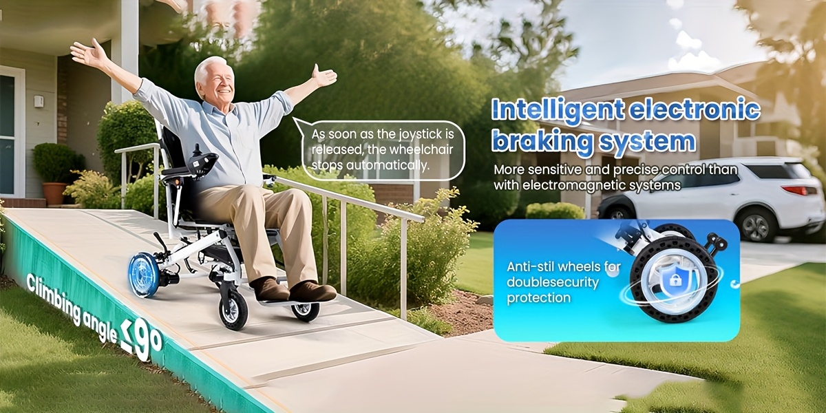 25 miles adult electric wheelchair light foldable weighing only 37   folding electric wheelchair with rear control 2 10ah removable lithium battery with water cup holder backpack dust bag suitable for people with disabilities Product details 9