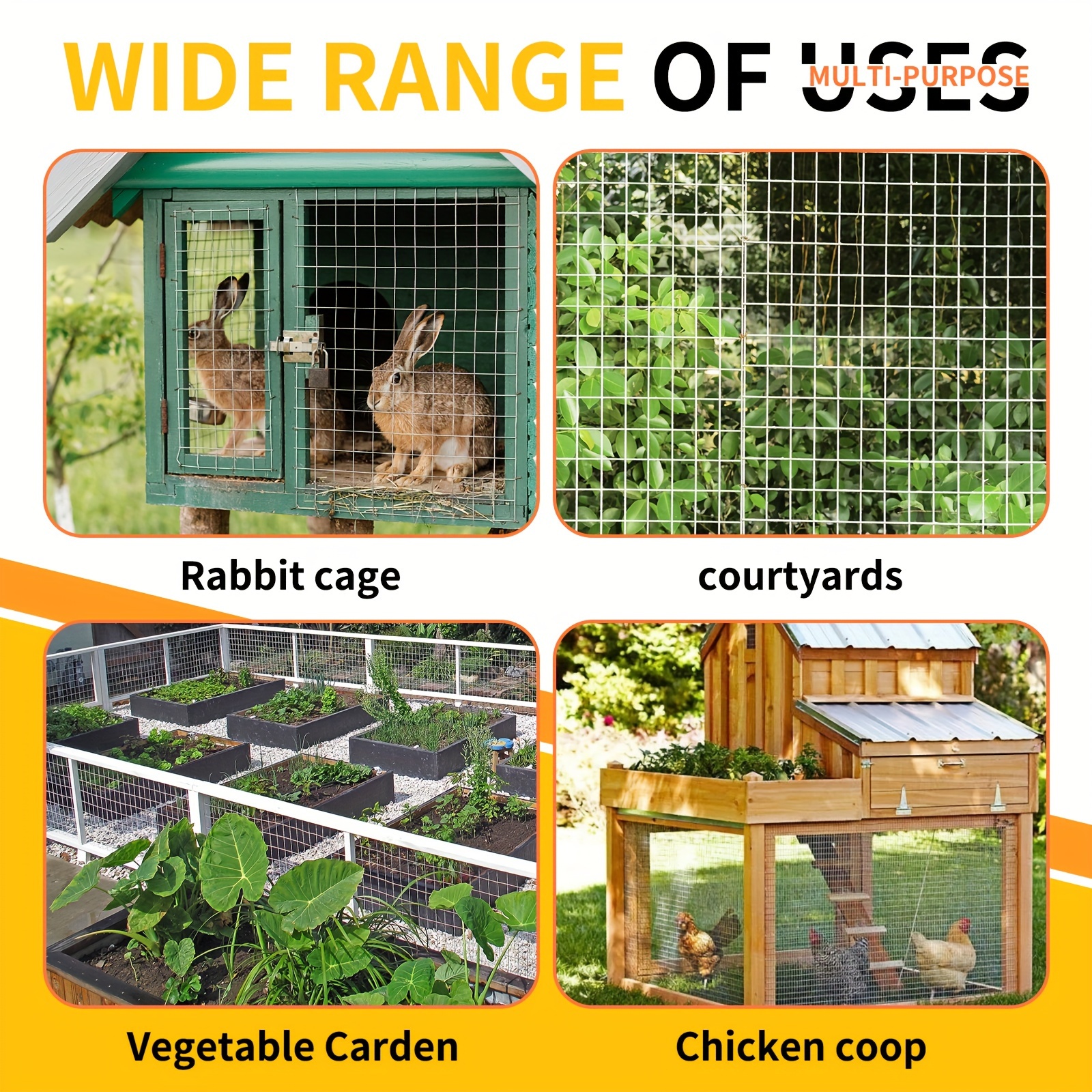 1/2" Hardware Cloth Roll | 48" X 100 Ft, 19 Gauge, PVC Coated Galvanized Wire Mesh For Garden & Animal Pens