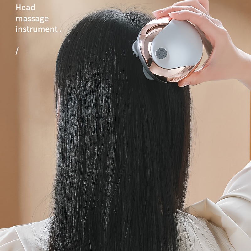 rechargeable electric head massager with vibrating scalp relaxation usb charging 500mah lithium battery 36v safe design for relax focus portable scalp full body relaxation for adults pets pet relaxation device ergonomic massager usb rechargeable scalp massager details 2