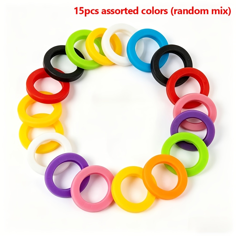 TEMU Copri chiavi da 15/30 pezzi a colori casuali, adorabili e affascinanti copri chiavi vintage, copritasti in silicone, protezioni per chiavi