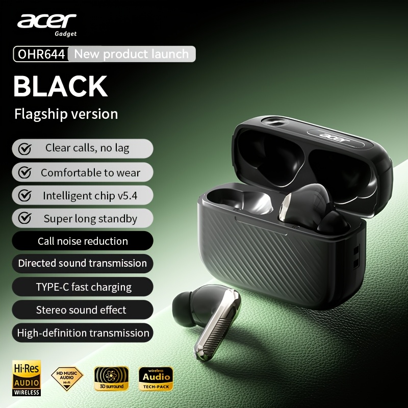 Image of Acer Genuine , In-ear Anc Active Noise Cancelling, Stylish Design, Low Latency Gaming Mode, Hd Calls And Audio, Long For Sports And Driving, Ideal For Students, Business Travel And Holiday Gifts