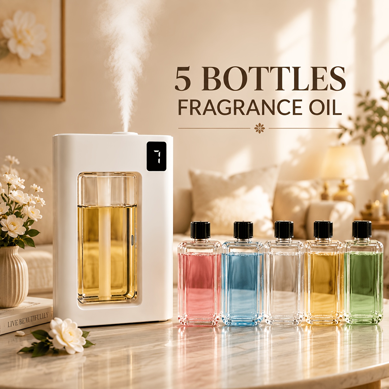TEMU Diffuseur d'huiles essentielles mural et sur pied, appareil de parfum intelligent rechargeable, de parfum silencieux anti-odeur, livré avec