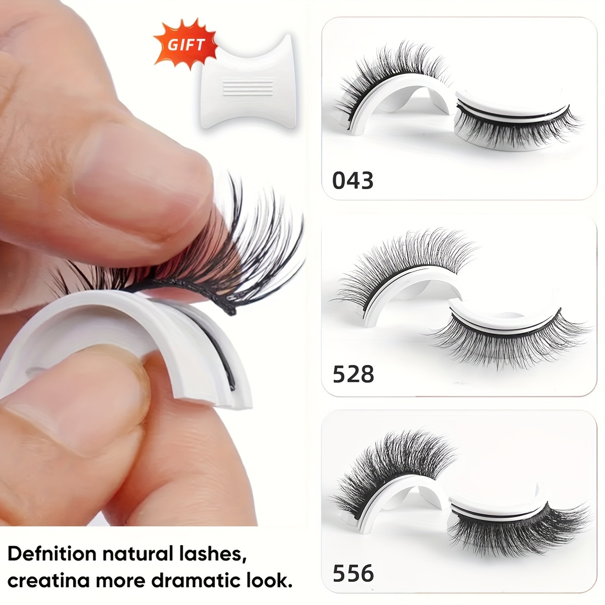 self eyelashes 3 pairs free eyelashes send tools natural look false eyelashes 5 14mm self eyelashes 3d mink reusable eyelashes details 0