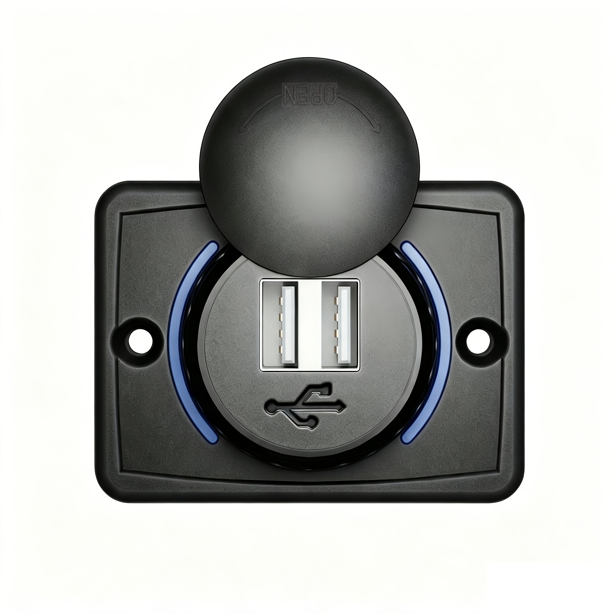 Image of 3.1a 12-24v Dual Usb Charging Rv Fast Charge Socket Power Outlet Panel Rv Electronic
