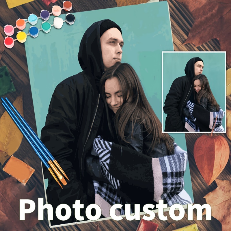 

[customized] Photo Custom Diy Painting By Numbers Drawing On Canvas Your Own Personalized Photo Kits Handpainted Decoration For Gift 30x40cm/12x16inch Without Frame